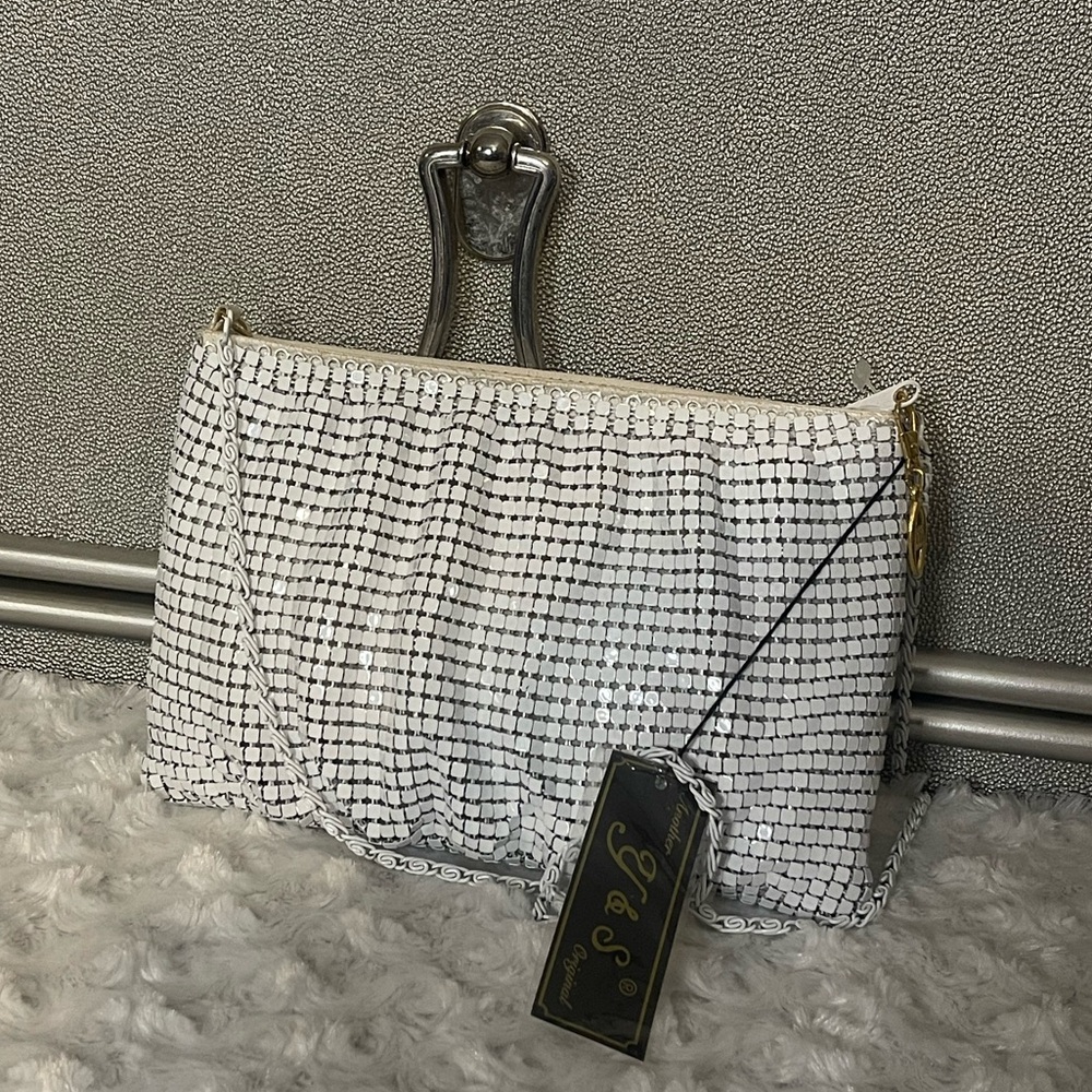 another y&s original White and Black Clutch Bag